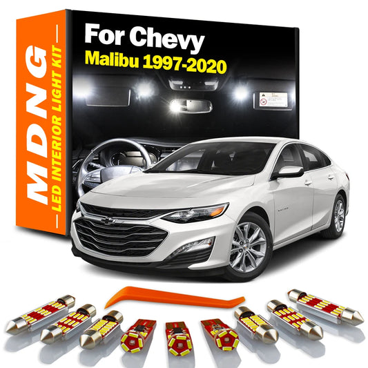 Canbus Sun Visor Lamp For Chevrolet Chevy Malibu 1997 -2016 2017 2018 2019 2020 Car Bulbs LED Interior Map Dome Trunk Light Kit
