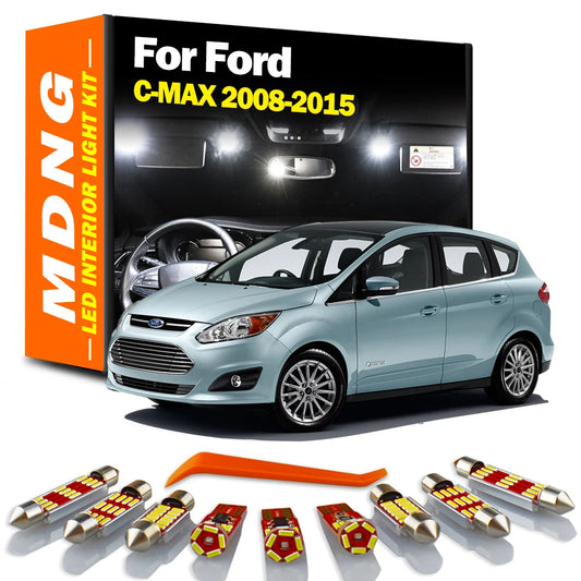 LED Interior Roof Map Light Car Bulb Kit For Ford C-MAX C MAX CMAX 2008 2009 2010 2011 2012 2013 2015 Trunk Dome Sun Visor Lamp