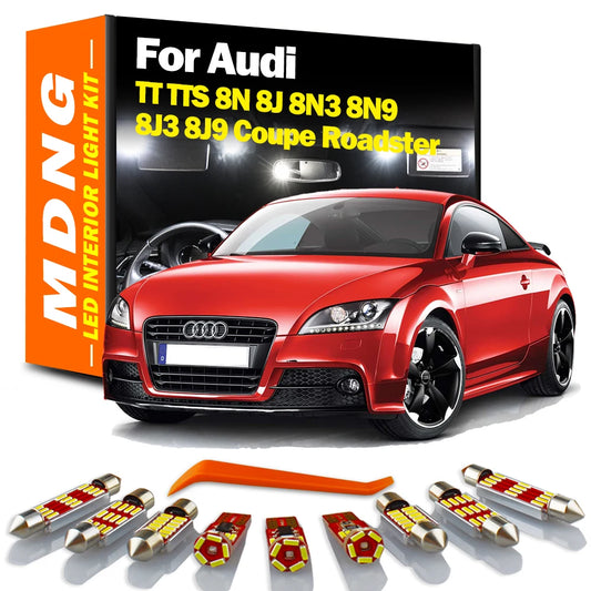 MDNG Canbus For Audi TT TTS 8N 8J 8N3 8N9 8J3 8J9 Coupe Roadster 1999-2002 2003 2004 LED Interior Light Kit Car Bulb Accessories