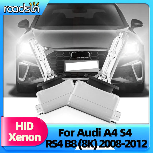 Roadsun 2PCS Xenon HID Headlights D3S 35W For Audi A4 S4 RS4 B8 (8K) 2008 2009 2010 2011 2012 Auto Bulb 6000K 8000K Car Lamp 12V
