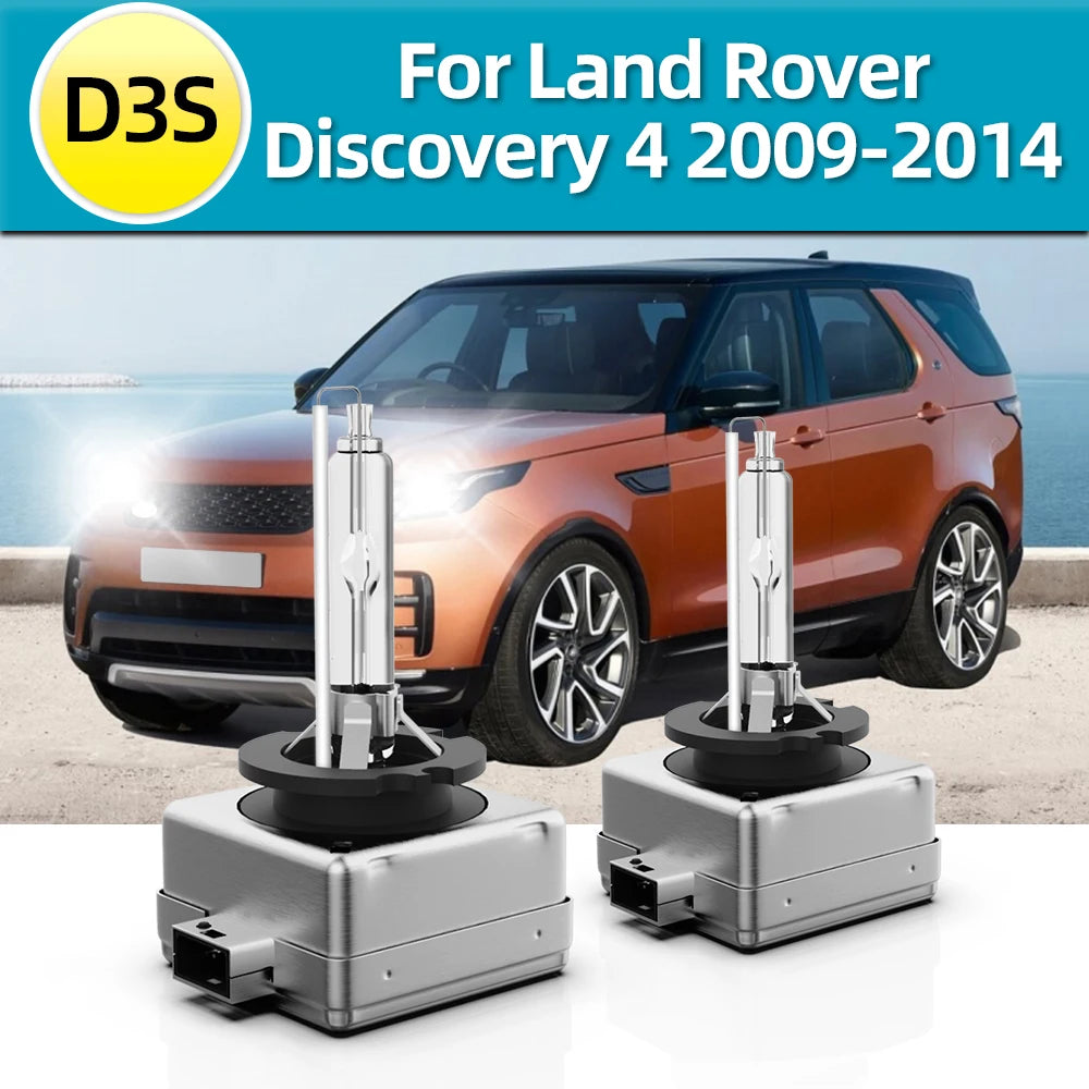 Roadsun 2x HID Xenon Headlight Bulbs For Land Rover Discovery 4 2009 2010 2011 2012 2013 2014 Car Front Lamp D3S 6000K 8000K 35W