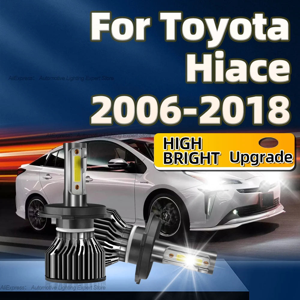 180W Powerful 6000k Canbus Led Car Headlight H4 Auto Lamp For Toyota Hiace 2006 2007 2008 2009 2010 2011 2012 2013 2014-2018