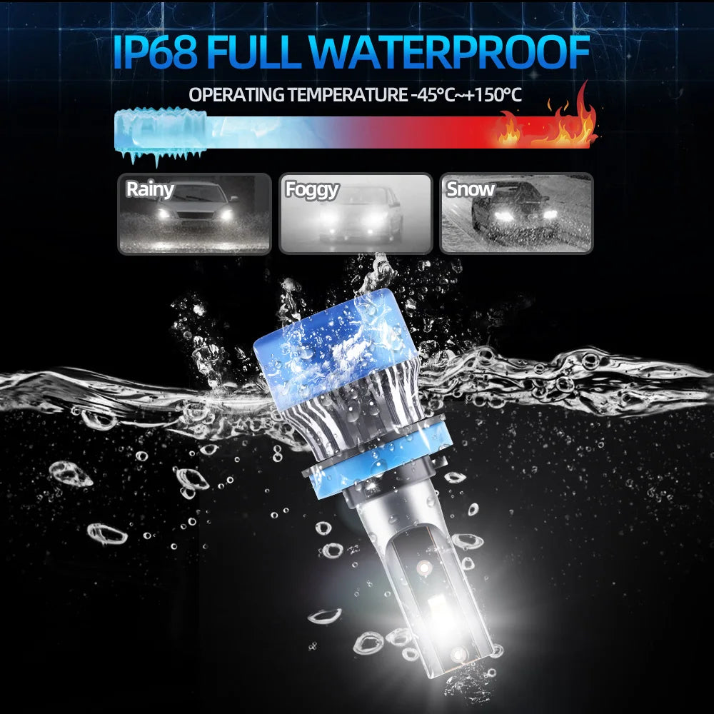 2/4Pcs 6000K Bulb H11 H7 Led Lamp CSP Car Headlight 28000LM with Cooling Fan For Kia Sorento 2011 2012 2013 2014 2015 2016