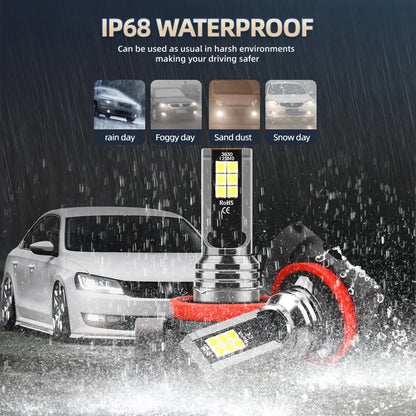 2/6Pcs LED Lamp Bulbs 12V For Toyota 4Runner 2003 2004 2005 Car Headlights 30000LM Front Headlamps Wireless 6000K Fog Lights