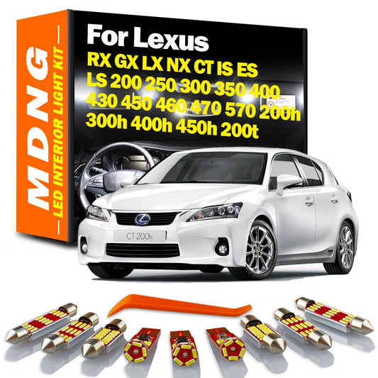 For Lexus RX GX LX NX CT IS ES LS 200 250 300 350 400 430 450 460 470 570 200h 300h 400h 450h 200t LED Bulbs Interior Light Kit