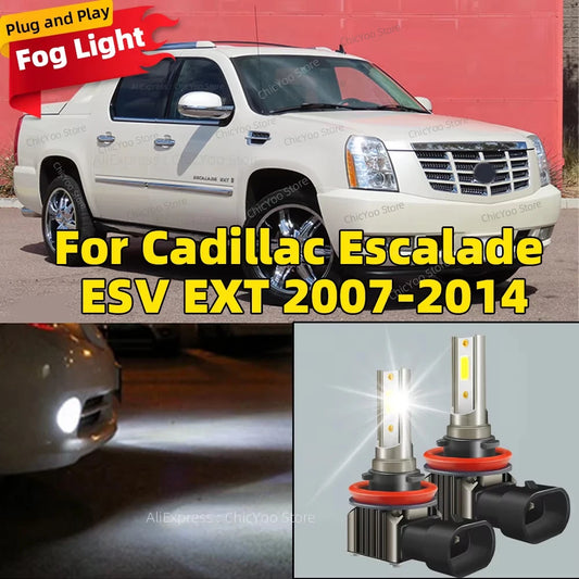 6000K Led Light Canbus Bulb Car Fog Lamp 12V 80W For Cadillac Escalade ESV EXT 2007 2008 2009 2010 2011 2012 2013 2014