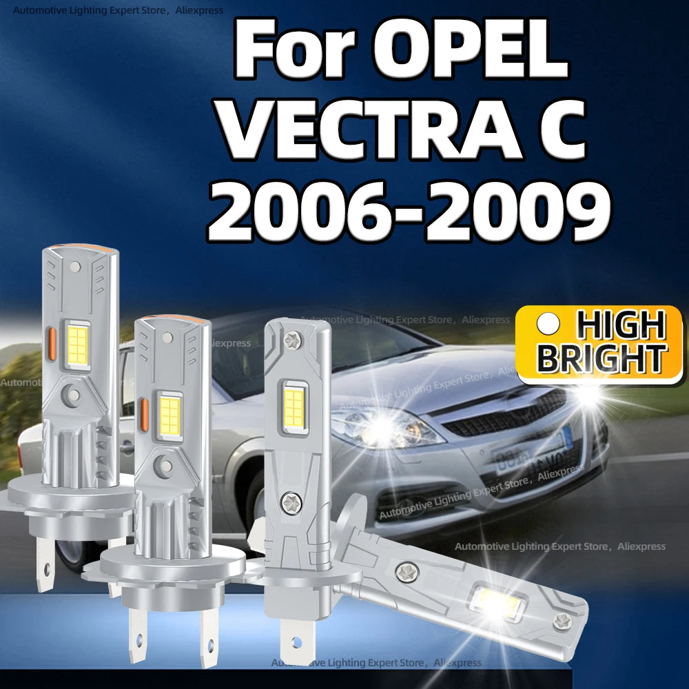 2/4Pcs 360W Bulb Car Headlight H1 H7 LED Lamp Plug and Play 6000K High Bright Light For OPEL VECTRA C 2006 2007 2008 2009