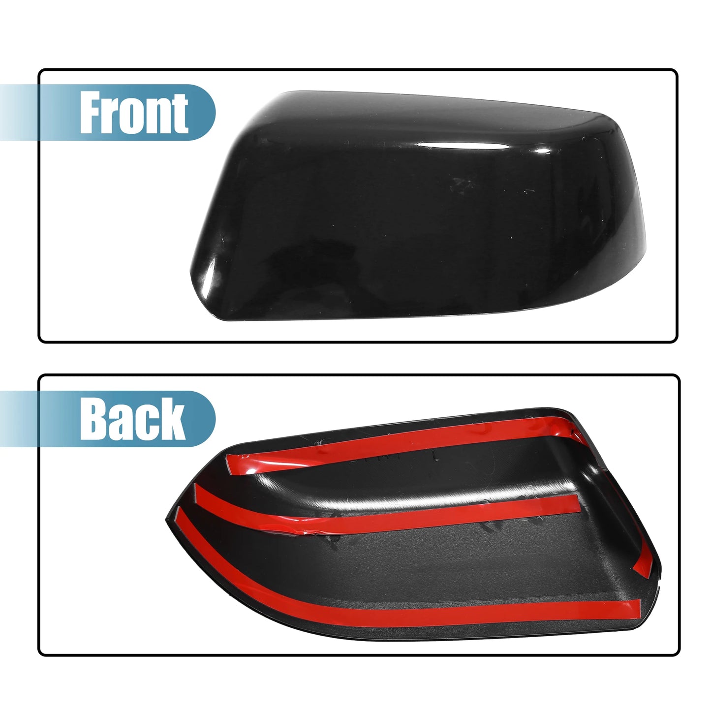 UXCELL Pair Car Chrome Plated Half Mirror Covers Cap for Chevrolet Suburban Silverado