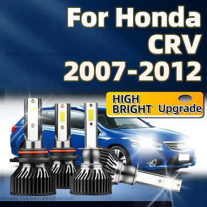 2/4Pcs Led Canbus Bulbs 50000LM Headlight H1 Hb3 6000K Turbo Car Lamp with Fan For Honda CRV 2007 2008 2009 2010 2011 2012