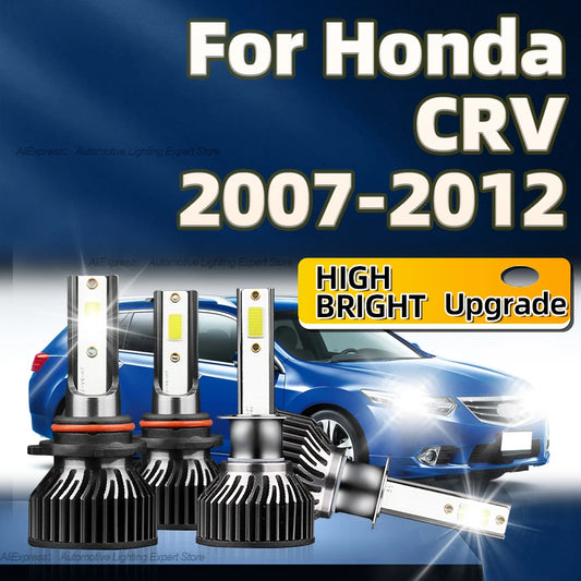2/4Pcs Led Canbus Bulbs 50000LM Headlight H1 Hb3 6000K Turbo Car Lamp with Fan For Honda CRV 2007 2008 2009 2010 2011 2012