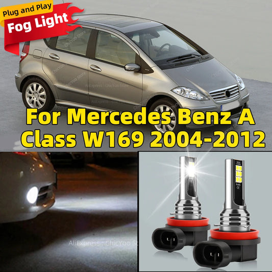 6000K LED Lamp Car Front Fog Light Accessories For Mercedes Benz A Class W169 2004 2005 2006 2007 2008 2009 2010 2011 2012