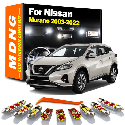 LED Interior Plate Dome Door Light Kit Accessories For Nissan Murano Z50 Z51 Z52 2003-2008 2014 2015 2017 2019 2020 2021 2022