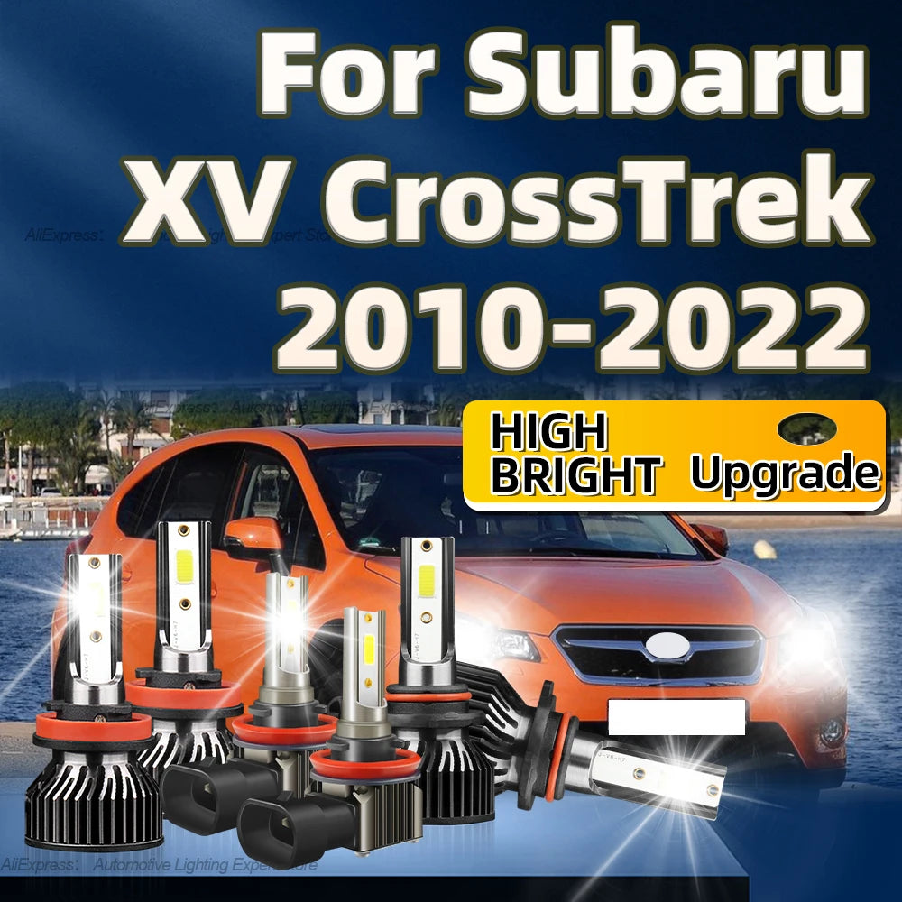 2/6Pcs LED Headlight 65000LM Canbus Car Light H11 HB3 Fog Lamp Kit For Subaru XV CrossTrek 2010 2011 2012 2013 2014 2015-2022