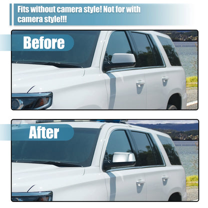 UXCELL Pair Car Chrome Plated Half Mirror Covers Cap for Chevrolet Suburban Silverado