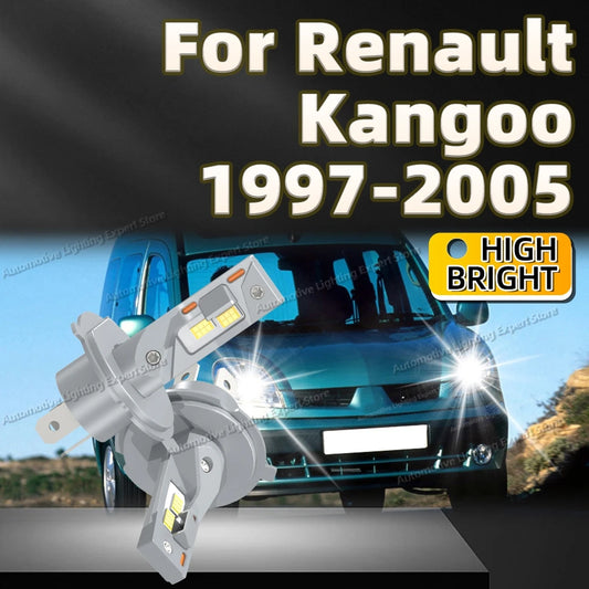 H4 LED Headlight 25000LM Canbus Plug&Play 6000K Car Lamp 12V For Renault Kangoo 1997 1998 1999 2000 2001 2002 2003 2004 2005