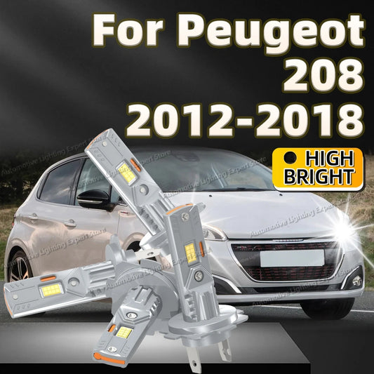 2/4Pcs Led Super Bright CSP Car Light Bulbs Headlight 6000K For Peugeot 208 2012 2013 2014 2015 2016 2017 2018 Plug and Play