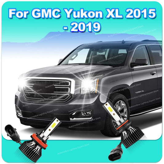 2/4Pcs 180W Led Headlight Bulbs 6000K High Brightness Light 12V with Fan For GMC Yukon XL 2015 2016 2017 2018 2019
