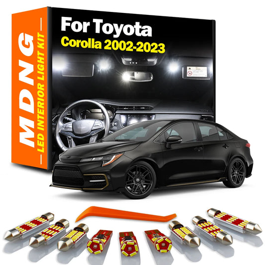 MDNG LED Bulbs Interior Map Dome Reading Trunk Light Kit For Toyota Corolla 2002- 2016 2018 2019 2020 2021 2022 2023 Accessories