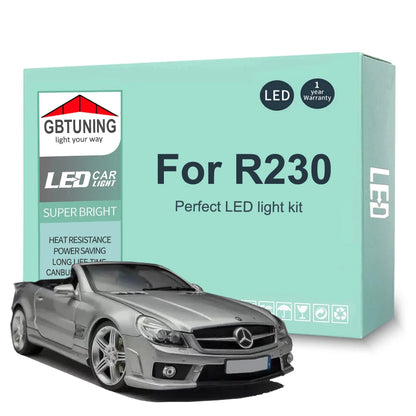 15Pcs LED Interior Light Bulb Kit For Mercedes Benz SL Class R230 SL280 SL300 SL350 SL500 SL600 SL55 2002-2012 Car Accessories