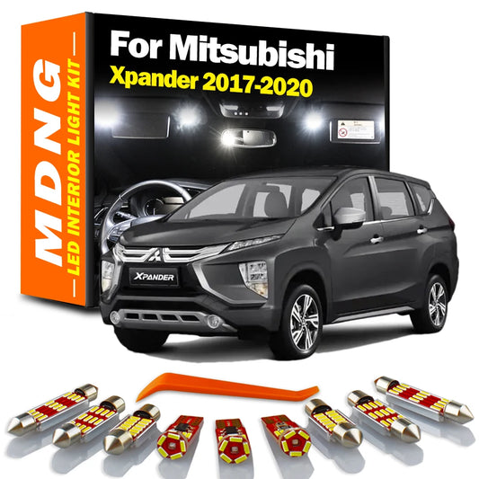MDNG 5Pcs For Mitsubishi Xpander 2017 2018 2019 2020 Canbus LED Interior Map Dome Plate Light Kit Car Reading Bulbs Accessories