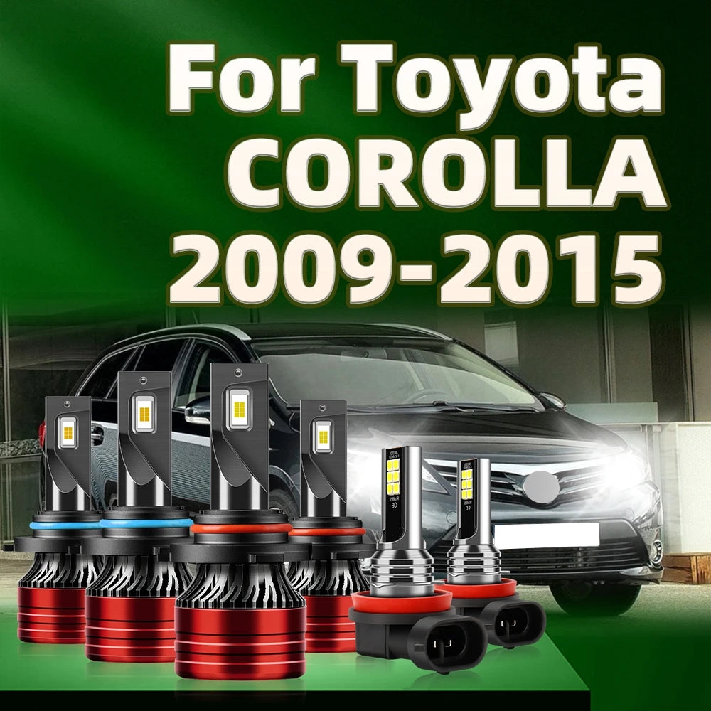 180W High Bright Car LED Light Headlight Turbo Fog Lamp 6000K White For Toyota COROLLA 2009 2010 2011 2012 2013 2014 2015