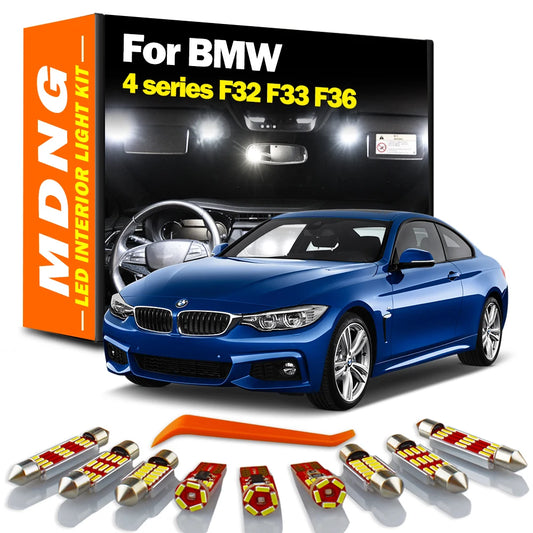 6Pcs LED Interior Trunk Reading Light Car Bulb Kit For BMW 4 series F32 F33 F36 425 428 430 435 440 Coupe 2014 - 2016 2017 2018