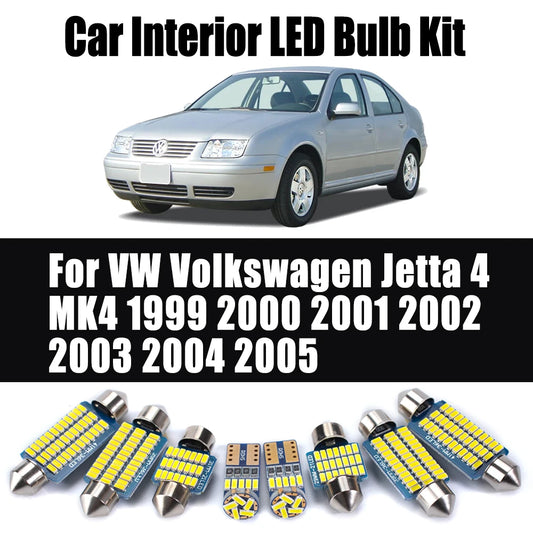 14Pcs Canbus Reading Bulb For VW Volkswagen Jetta 4 MK4 1999 2000 2001 2002 2003 2004 2005 LED Interior Map Trunk Dome Light Kit