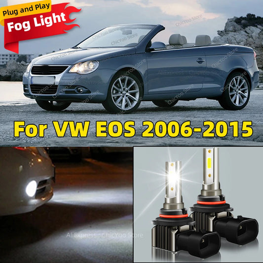 LED Fog Light 15000LM 6000K Car Fog Lamp Plug and Play For VW EOS 2006 2007 2008 2009 2010 2011 2012 2013 2014 2015