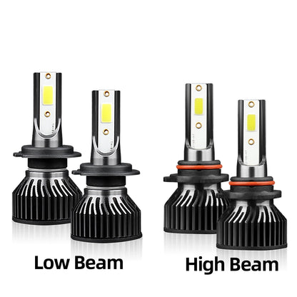 2/4Pcs Car Led Headlight 6000K HB3 H7 Auto Lamp 360W High Power Bulbs with Fan For Hyundai TUCSON TLTLE 2019 2020 2021 2022 2023