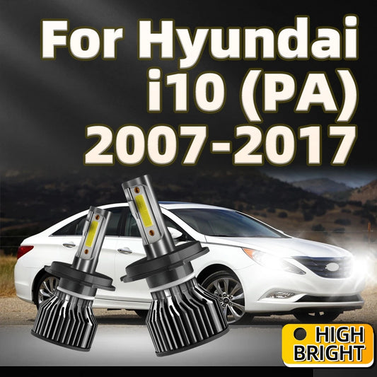 Car Lights 30000LM LED Lamp Headlight H4 Bulbs For Hyundai i10 (PA) 2007 2008 2009 2010 2011 2012 2013 2014 2015 2016 2017