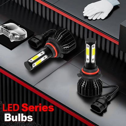 2/4Pcs LED Headlight HIR2 Turbo Car Bulbs 5202 Fog Lamps For GMC Sierra 1500 2014 2015 6000K With Fan 4Side CHip 360 degree