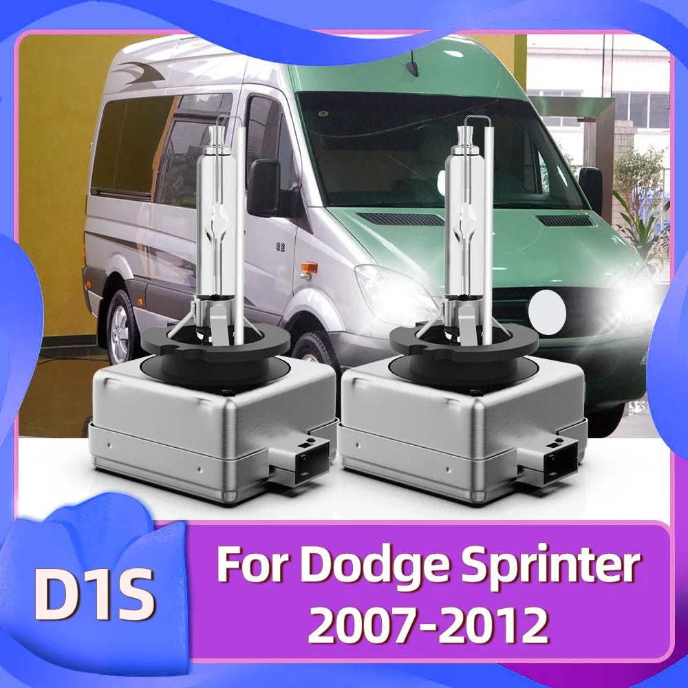 Roadsun 2x D1S Xenon Bulbs 35W HID Headlights Lamp 6000K 8000K D1 Headlamps 12V For Dodge Sprinter 2007 2008 2009 2010 2011 2012