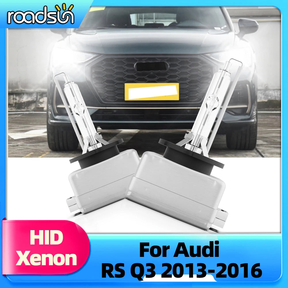 Roadsun 2x HID Xenon Headlights D3S For Audi RS Q3 2013 2014 2015 2016 HID 6000K 8000K 10000K Car Front Lamps 12V 35W Auto Bulbs