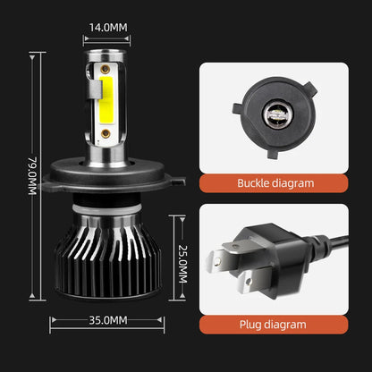 4Pcs Car Headlight H4 LED Bulb 30000LM Turbo Lamp 6000K HB4 Fog Light For TOYOTA SEQUOIA 2001 2002 2003 2004 2005 2006 2007