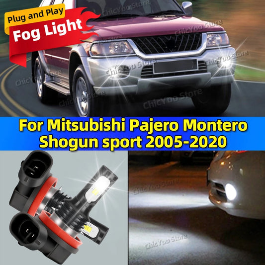 LED Car Fog Light Bulbs Lamp For Mitsubishi Pajero Montero Shogun sport 2005-2020 2009 2010 2011 2012 2013 20000LM Ultra Bright