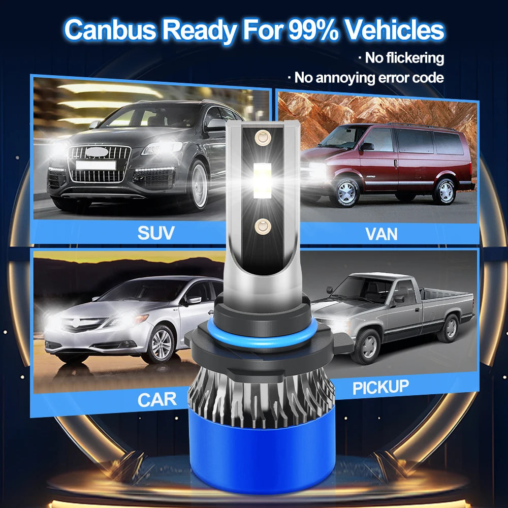2/4Pcs 6000K Canbus Led Lamp 200W Power Car Headlight HB3 HB4 For Jeep Grand Cherokee 1999 2000 2001 2002 2003 2004 2005