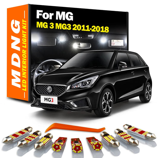 MDNG 6Pcs Signal Lamp For MG 3 MG3 2011 2012 2013 2014 2015 2016 2017 2018 Car Accessories LED Interior Map Dome Plate Light Kit