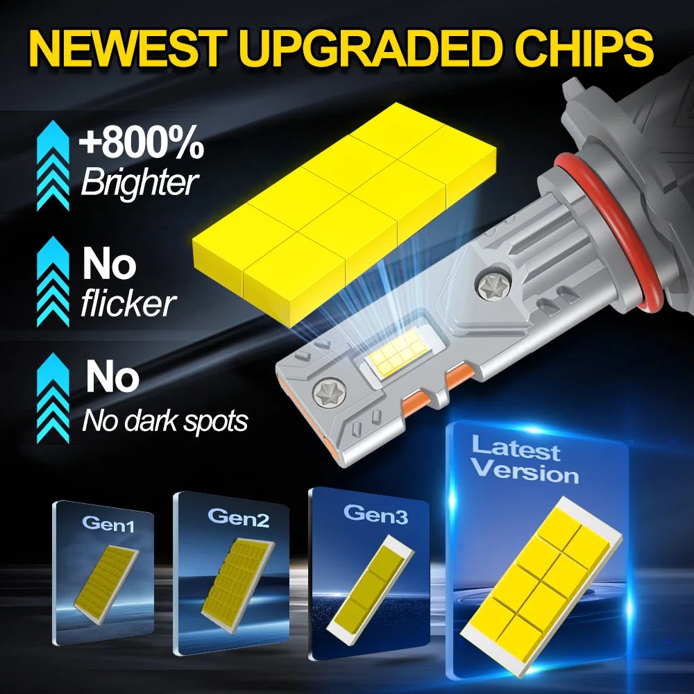 2/6Pcs LED Car Lamp Bulbs 6000K For Toyota Solara 2002 2003 Auto Headlights 30000LM Headlamps CSP Chips LED Fog Lights Plug&Play