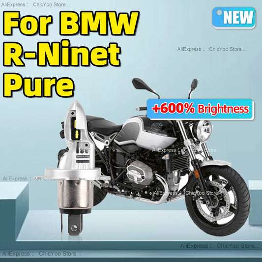 1Pcs H4 LED Motorcycle Headlight 60W Wireless Motor 6000K CSP Chip Light Bulbs Plug and Play For BMW R-Ninet Pure