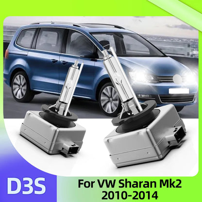 Roadsun 2x Car HID Headlights D3S For Volkswagen VW Sharan Mk2 2010 2012 2013 2014 Xenon HID Bulbs 12V 35W 6000K 8000K Lampada