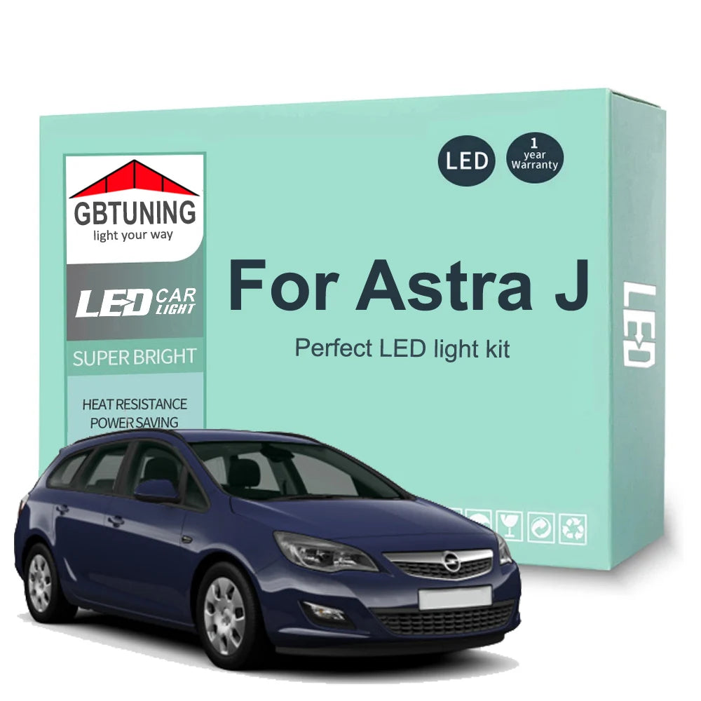 13Pcs Canbus LED Interior Light Bulb Accessories For Vauxhall Opel Astra J OPC GTC 2010 2011 2012 2013 2014 2015 Car Indoor Lamp