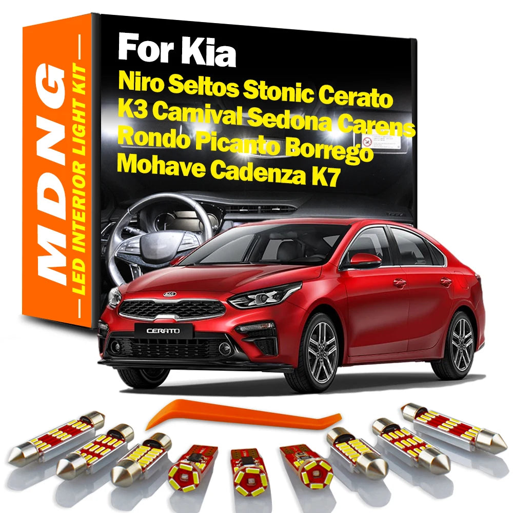 Car Interior LED Bulbs Light For KIA Niro Stonic Cerato K3 Seltos Carnival Sedona Rondo Picanto Borrego Mohave Carens Cadenza K7