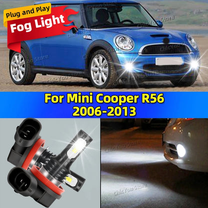 LED Car Fog Light Bulbs Auto Lamp For Mini Cooper R56 2006 2007 2008 2009 2010 2011 2012 2013 20000LM Ultra Bright Plug and Play