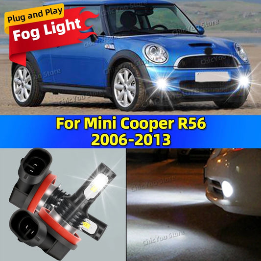LED Car Fog Light Bulbs Auto Lamp For Mini Cooper R56 2006 2007 2008 2009 2010 2011 2012 2013 20000LM Ultra Bright Plug and Play
