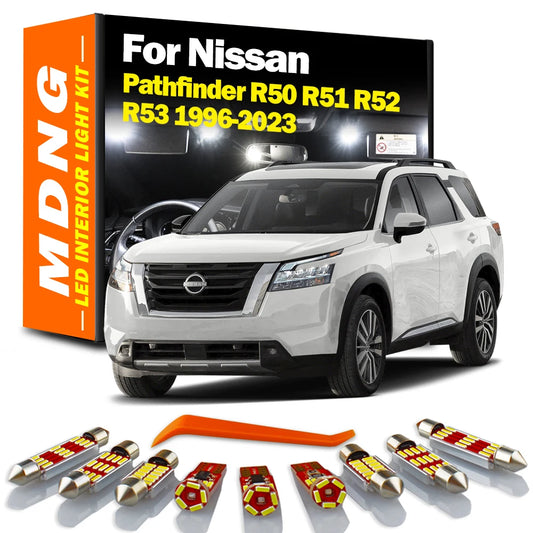 LED Bulbs Interior Light Kit For Nissan Pathfinder R50 R51 R52 R53 1996 2005 2011 2012 - 2020 2021 2022 2023 Vanity Mirror Lamp