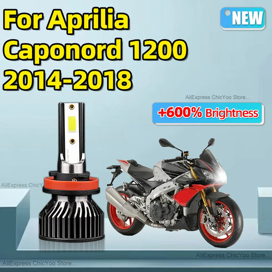 Aprilia Caponord 1200 2014 2015 2016-2018 1PCS High Quality 6000K 15000LM H11 LED Headlight Motorcycle Bulb Motorbike Lamp 12V