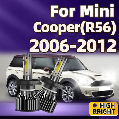 2PCs 30000LM LED Car Lights H4 High Brightness Headlight with Fan 6000K For Mini Cooper R56 2006 2007 2008 2009 2010 2011 2012