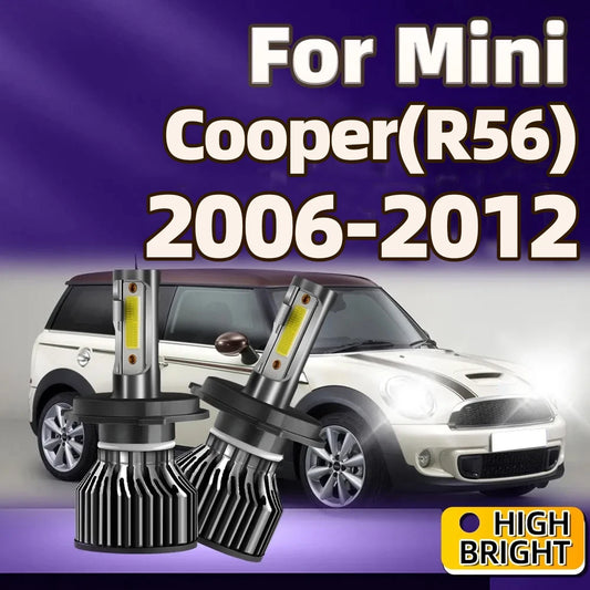 2PCs 30000LM LED Car Lights H4 High Brightness Headlight with Fan 6000K For Mini Cooper R56 2006 2007 2008 2009 2010 2011 2012
