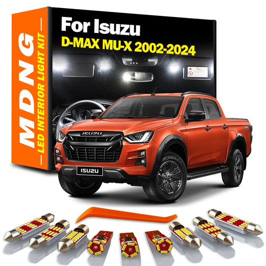 Canbus LED Interior Roof License Plate Light Kit For Isuzu D-MAX Dmax MU-X Mux 2002-2016 2017 2018 2019 2020 2021 2022 2023 2024