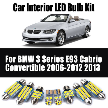 20Pcs For BMW 3 Series E93 Cabrio Convertible 2006-2013 Vanity Mirror Footwell Bulb Car LED Interior Map Dome Reading Light Kit